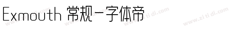 Exmouth 常规字体转换